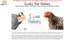 Desktop Screenshot of crueltyfreefeathers.com